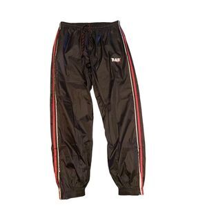 Rad Men’s Weighted Jogging Pants 2XL Black/ Red Zip leg Pockets Darawstring